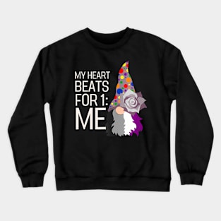 Asexuality Gnome Asexual  Flag Pride LGBT Crewneck Sweatshirt